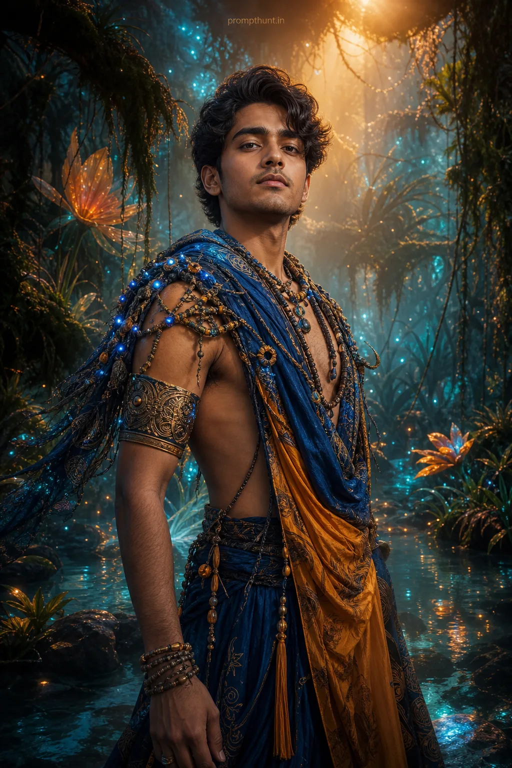 Avatar-Inspired Ethereal Forest Portrait AI Photo Editing Prompt
