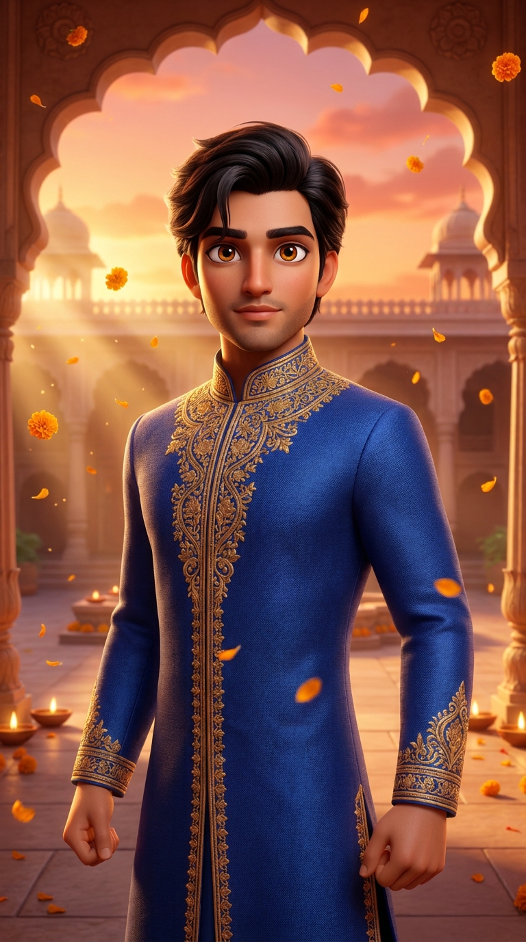 Bollywood Hero Modern Animated Film Gemini AI Photo Prompt