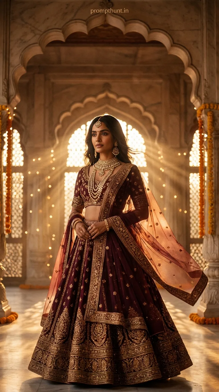 Bollywood Royale Cinematic Glow Gemini AI Photo Prompt
