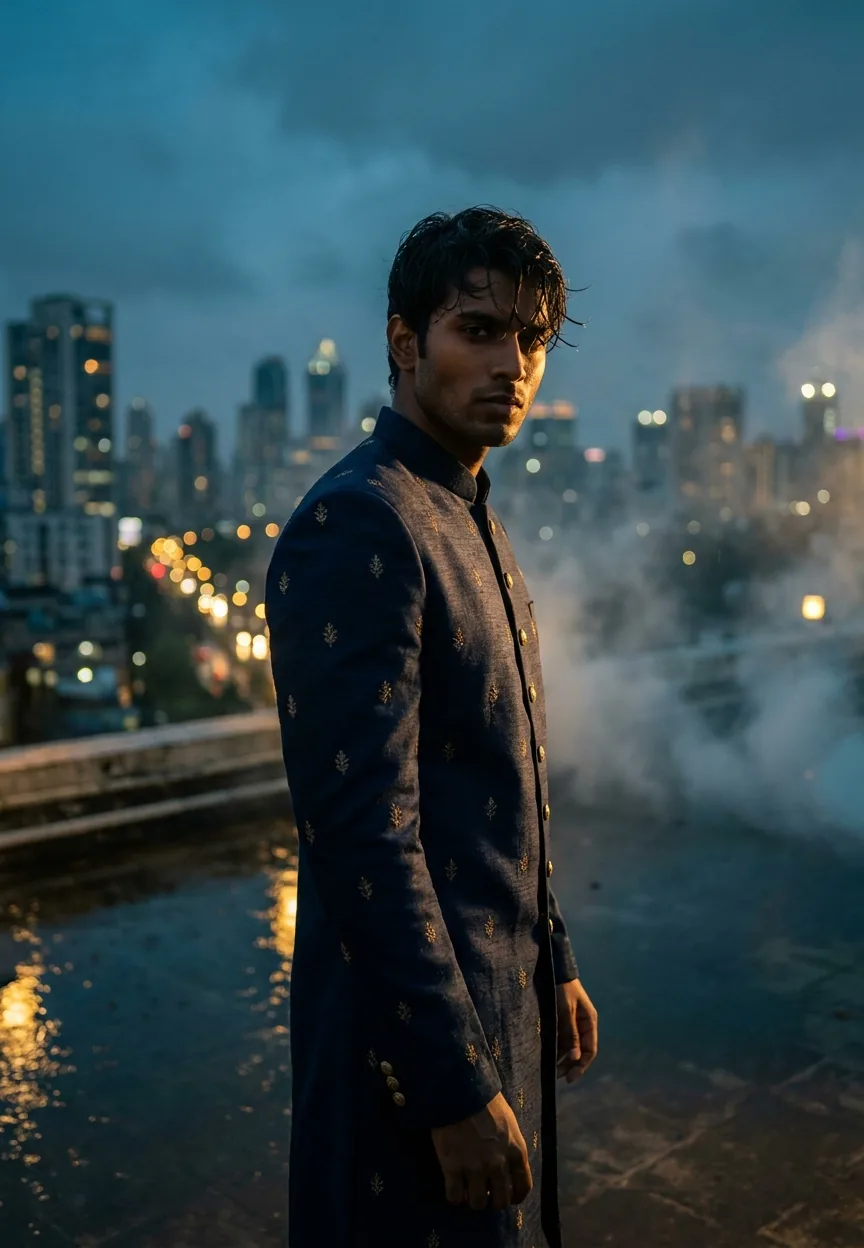 Bollywood Royale Night Scene Cinematic Gemini AI Photo Prompt