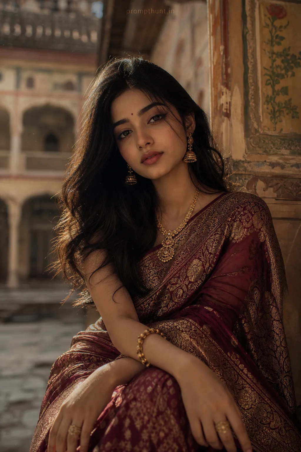 Cinematic Indian Portraits Regal Textures AI Photo Editing Prompt