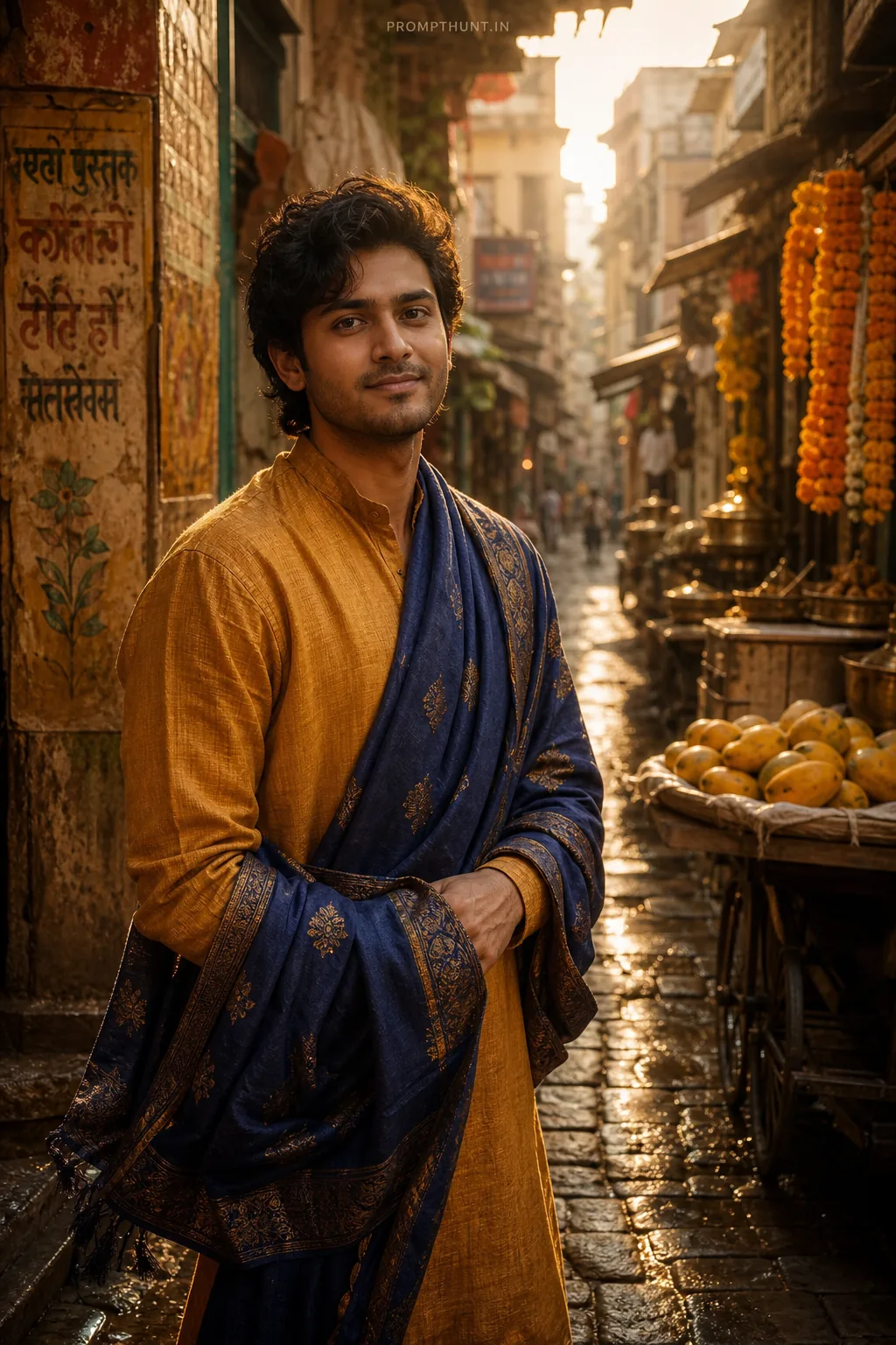 Cinematic Indian Street Style Realistic AI Photo Editing Prompt