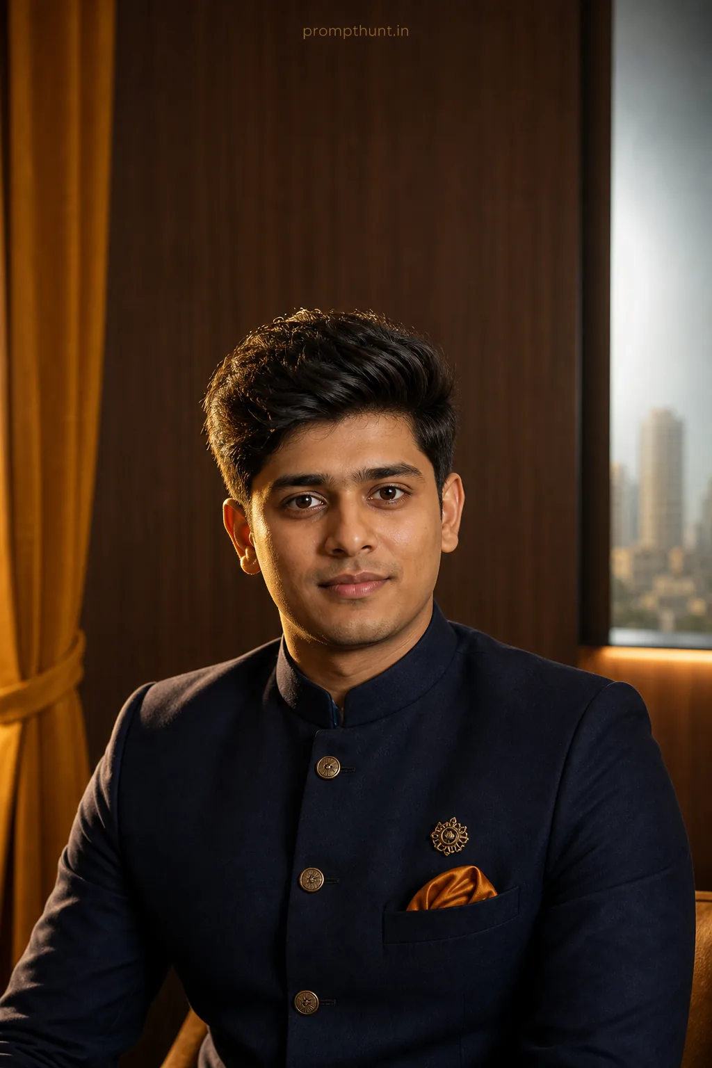 Contemporary Corporate Headshot Studio AI Photo Editing Prompt