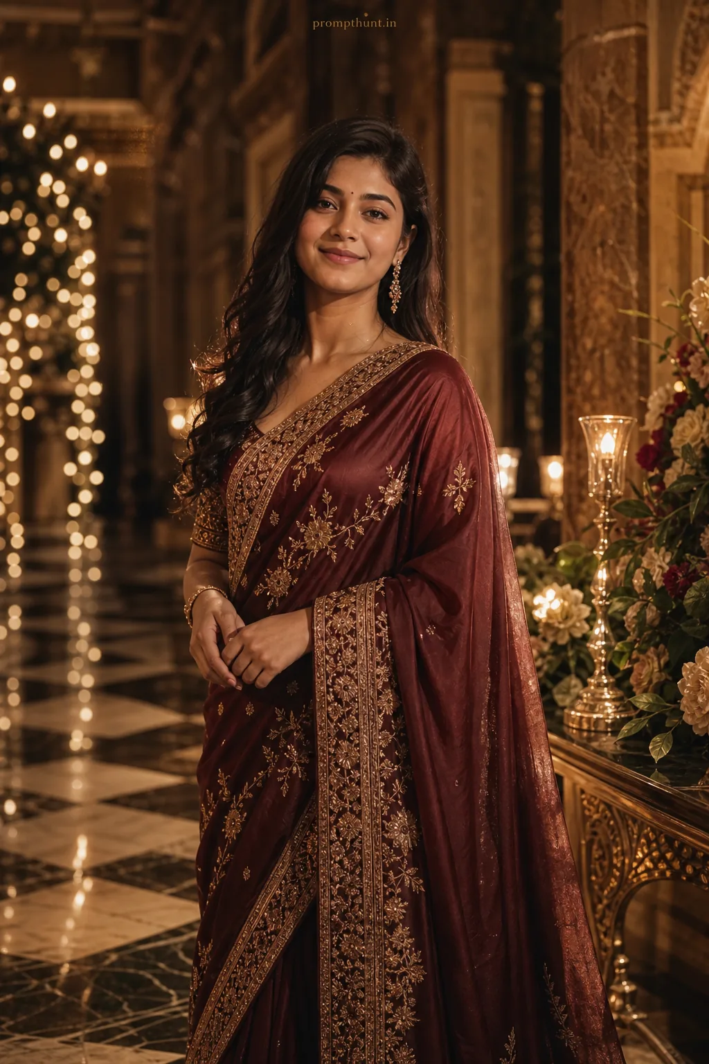Contemporary Indian Formal Evening Attire AI Photo Editing Prompt