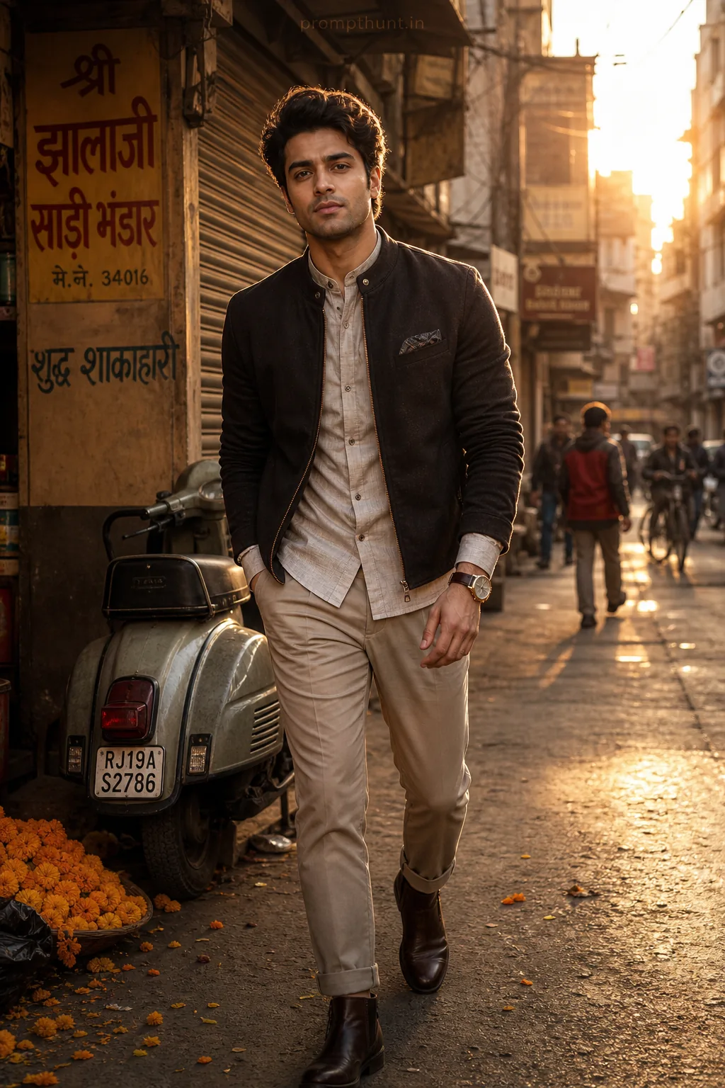 Contemporary Indian Men's Style Streetwear AI Photo Editing Prompt