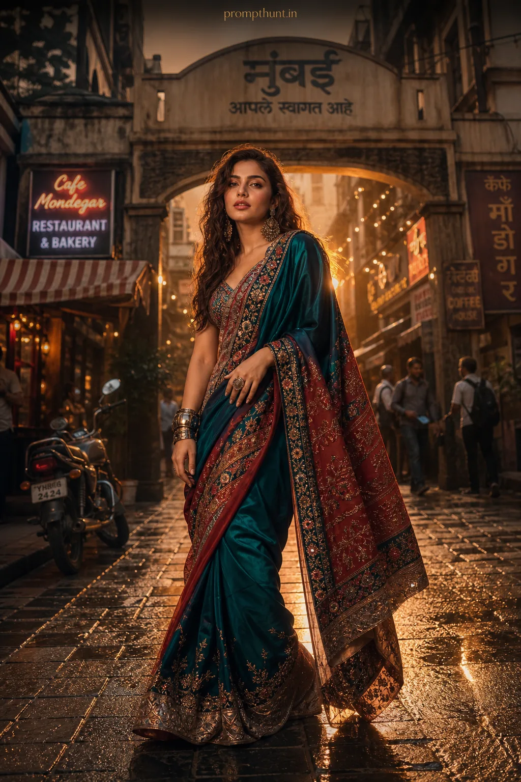 Contemporary Indian Street Couture AI Photo Editing Prompt