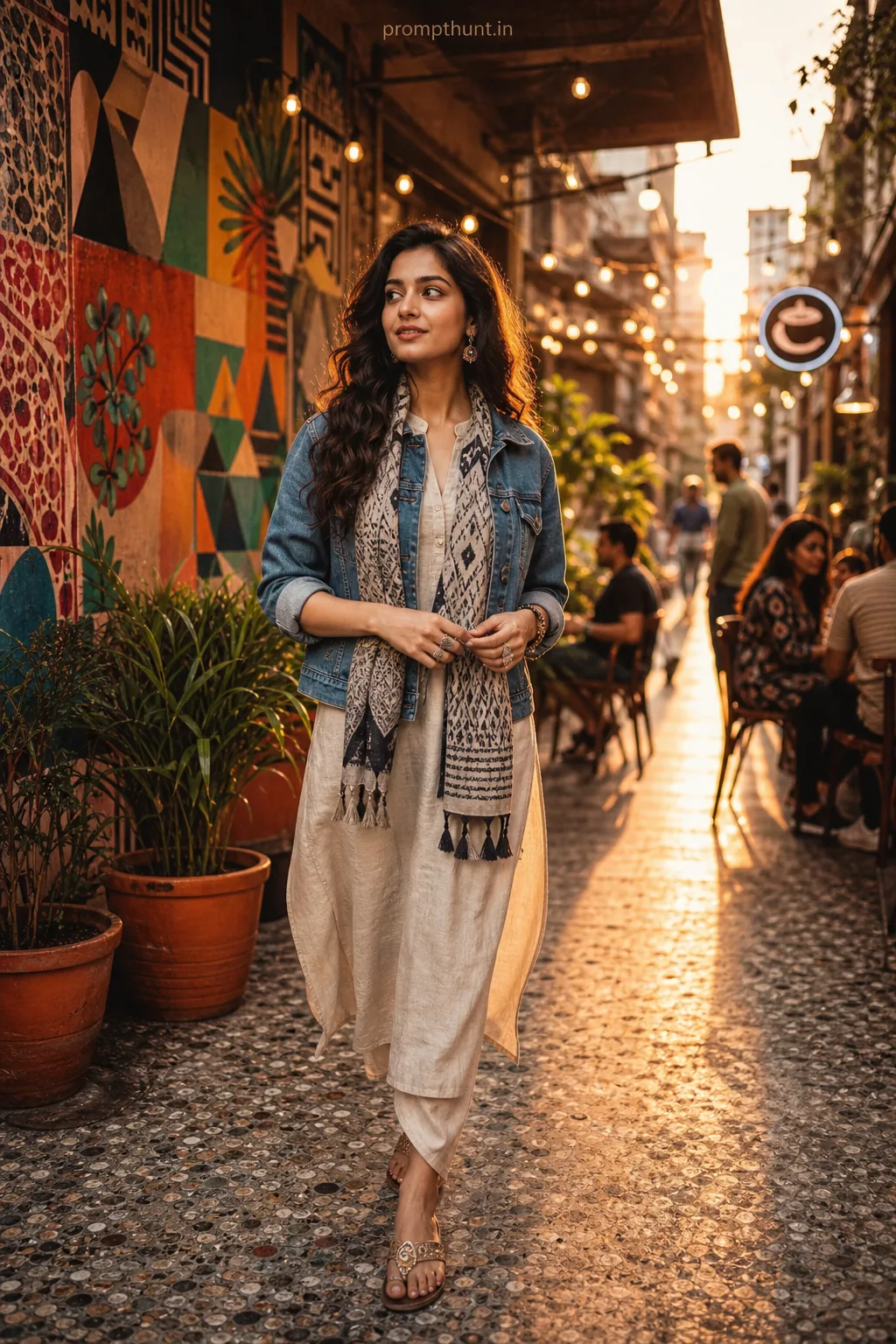 Contemporary Indian Street Style AI Photo Editing Prompt