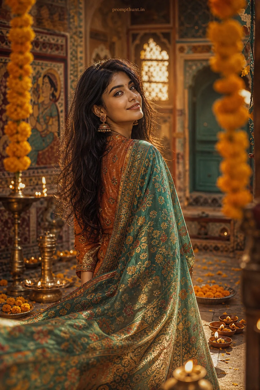 Contemporary Indian Visual Arts Street Scene AI Photo Editing Prompt
