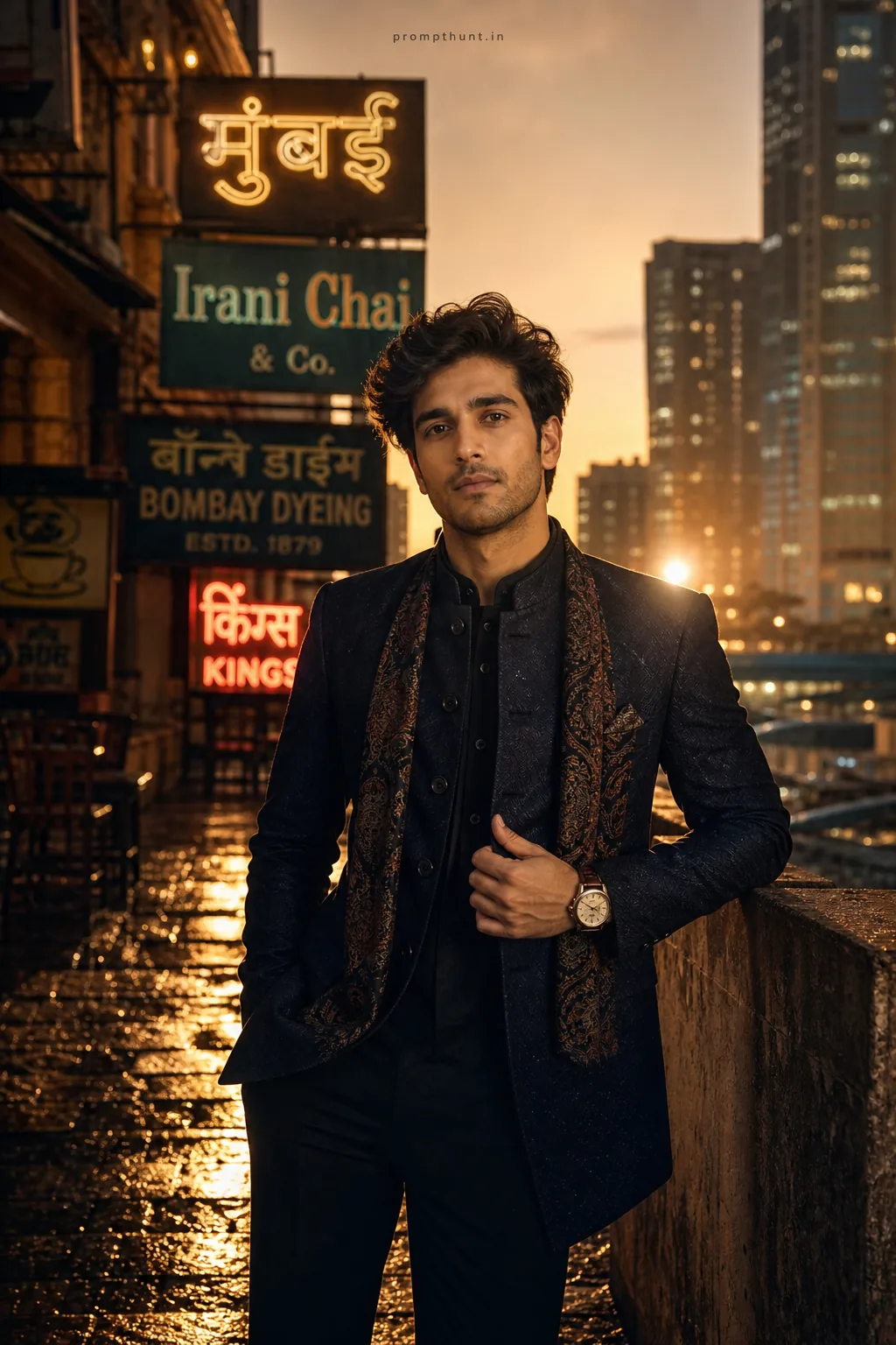 Contemporary Mumbai Street Chic Urban Sophistication AI Photo Editing Prompt