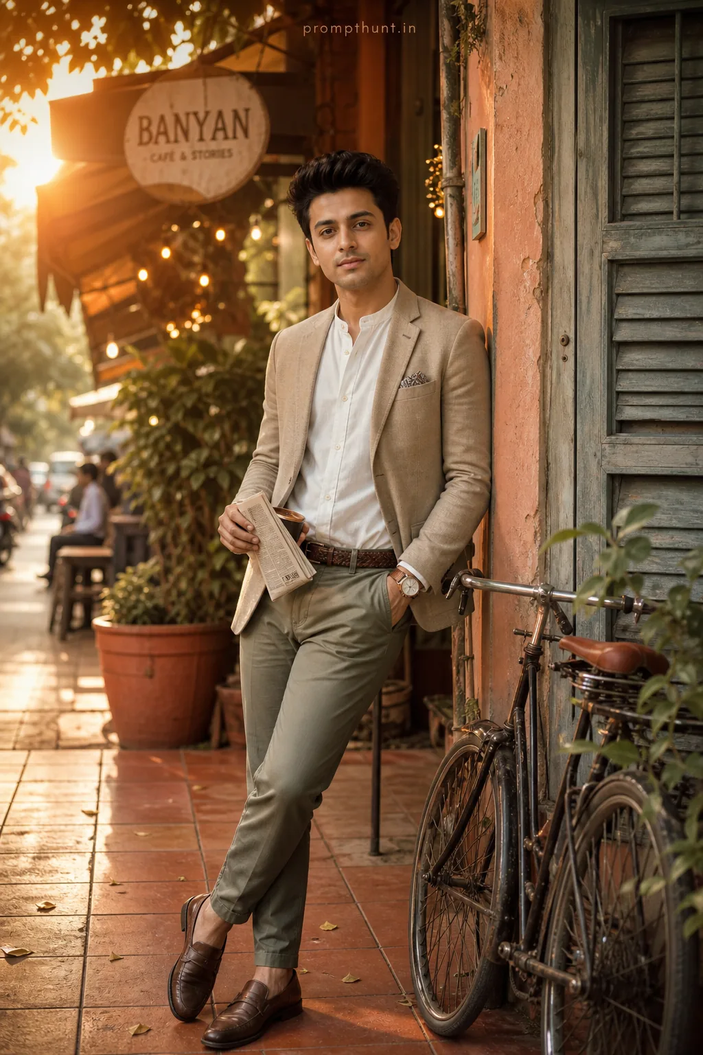 Contemporary Smart Casual Street Style AI Photo Editing Prompt