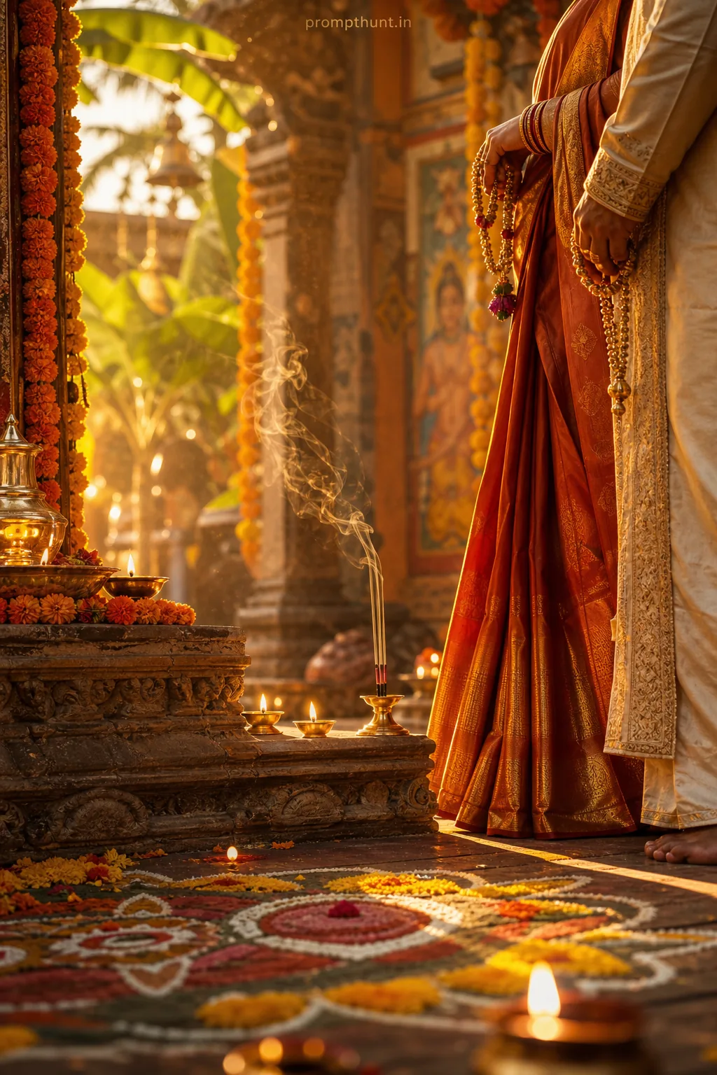 Devotional Temple Light and Color AI Photo Editing Prompt