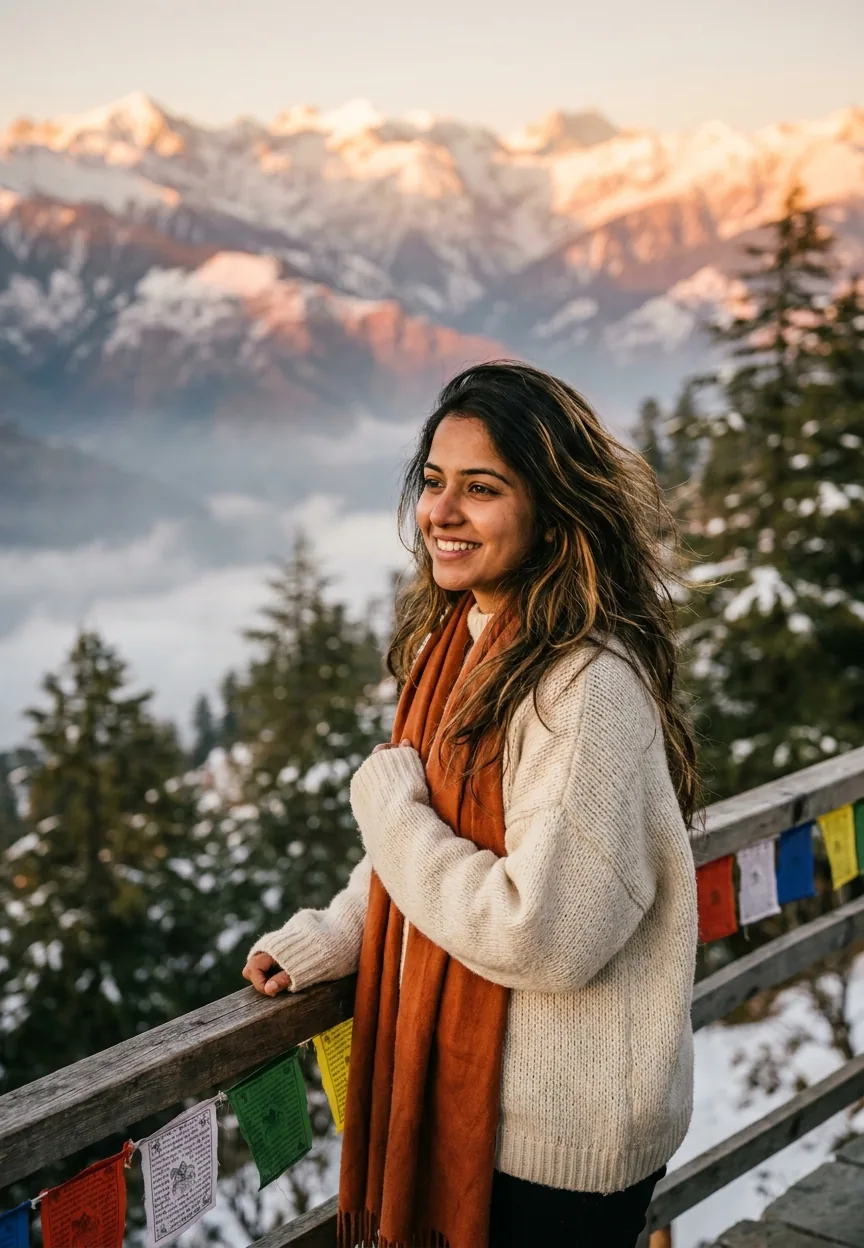Dreamy Himachal Hills Travel Gemini AI Photo Editing Prompt