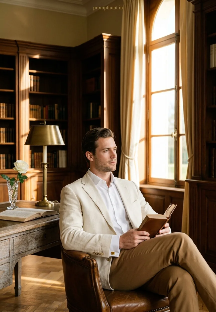 Elite Old Money Luxury Portrait Gemini AI Photo Editing Prompt