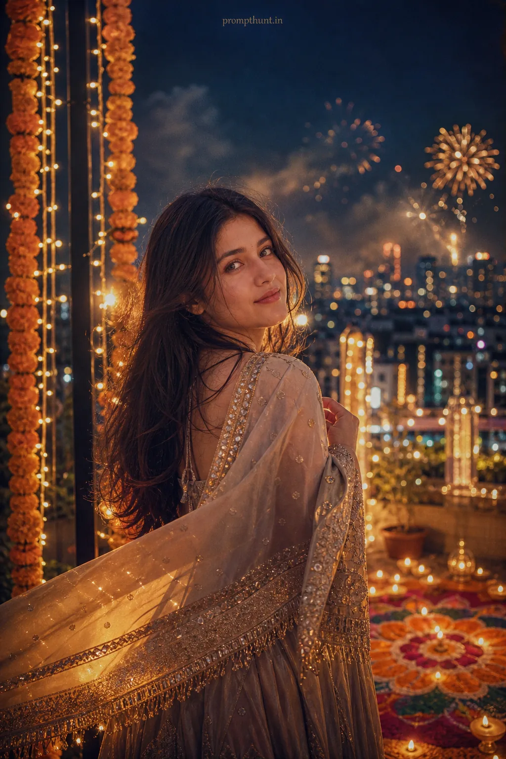 Festive Indian New Year Street Style AI Photo Editing Prompt