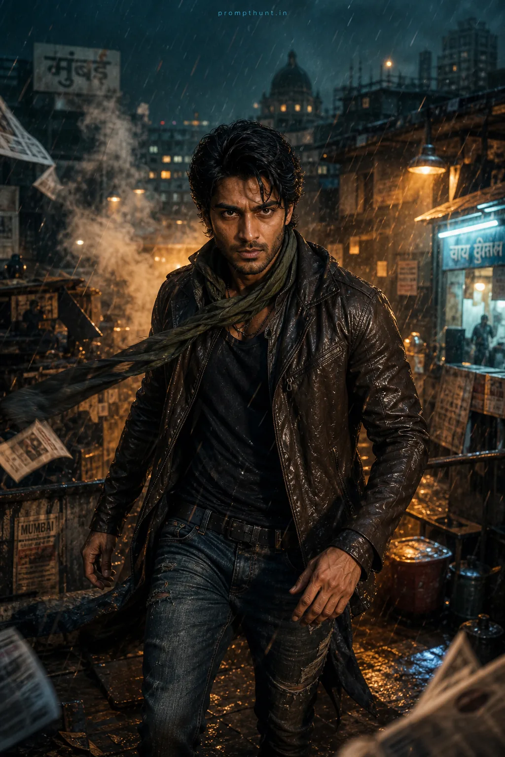 High-Octane Indian Action Hero AI Photo Editing Prompt