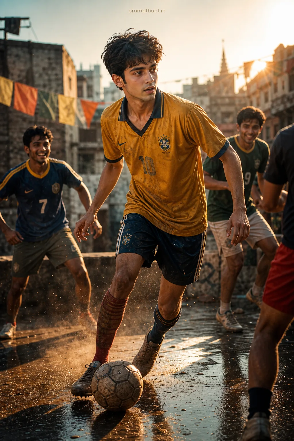 High-Octane Street Football India AI Photo Editing Prompt