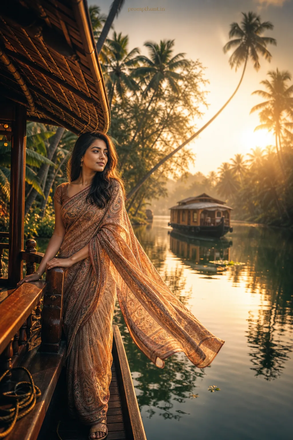 Incredible Kerala Backwaters Travel AI Photo Editing Prompt