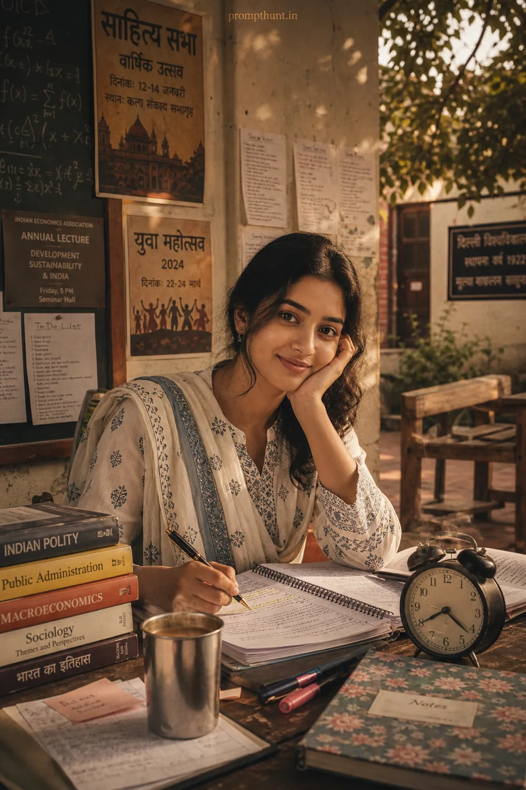 Indian Campus Study Aesthetic AI Photo Editing Prompt