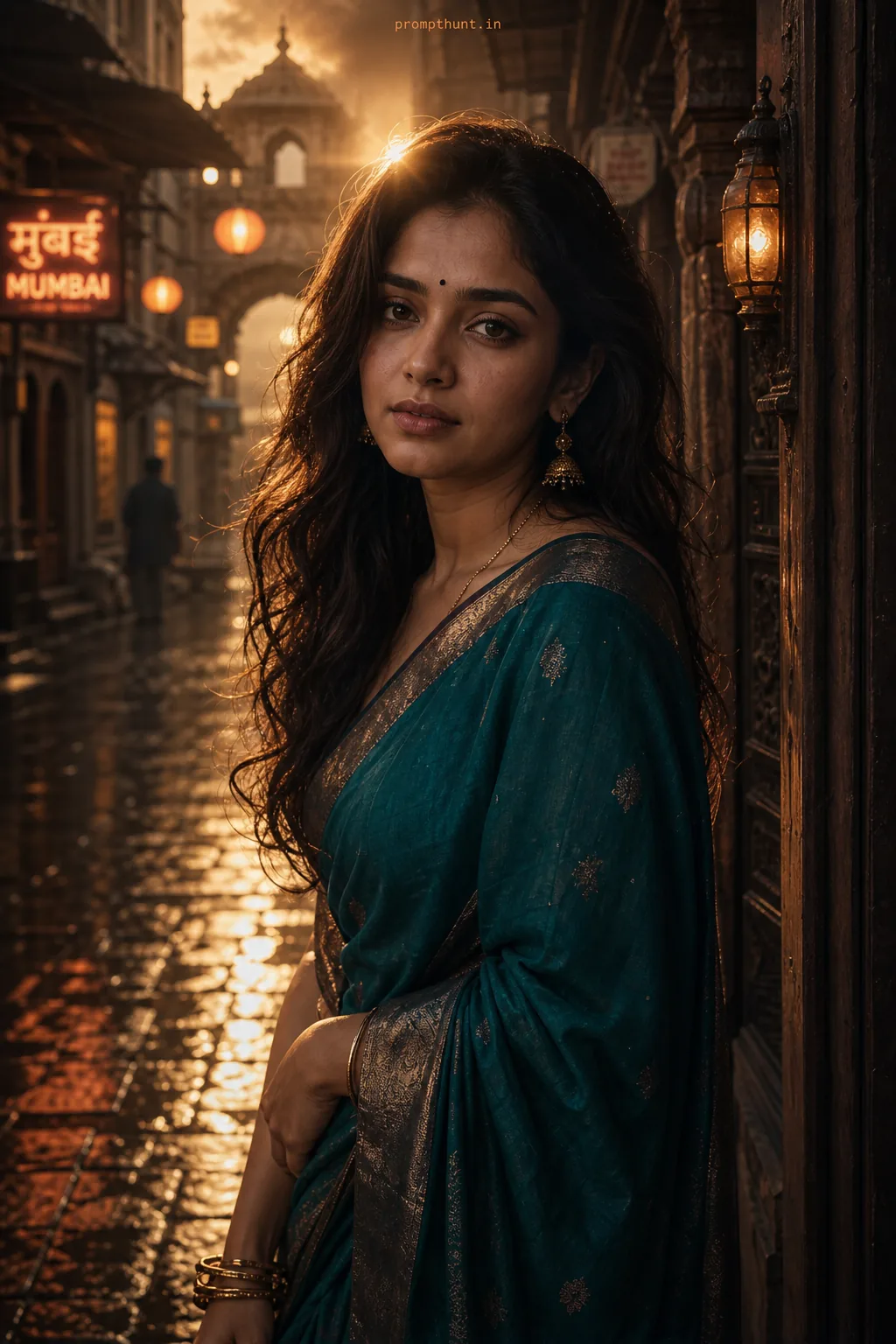 Indian Cinematic Portraiture Golden Hour Studio AI Photo Editing Prompt