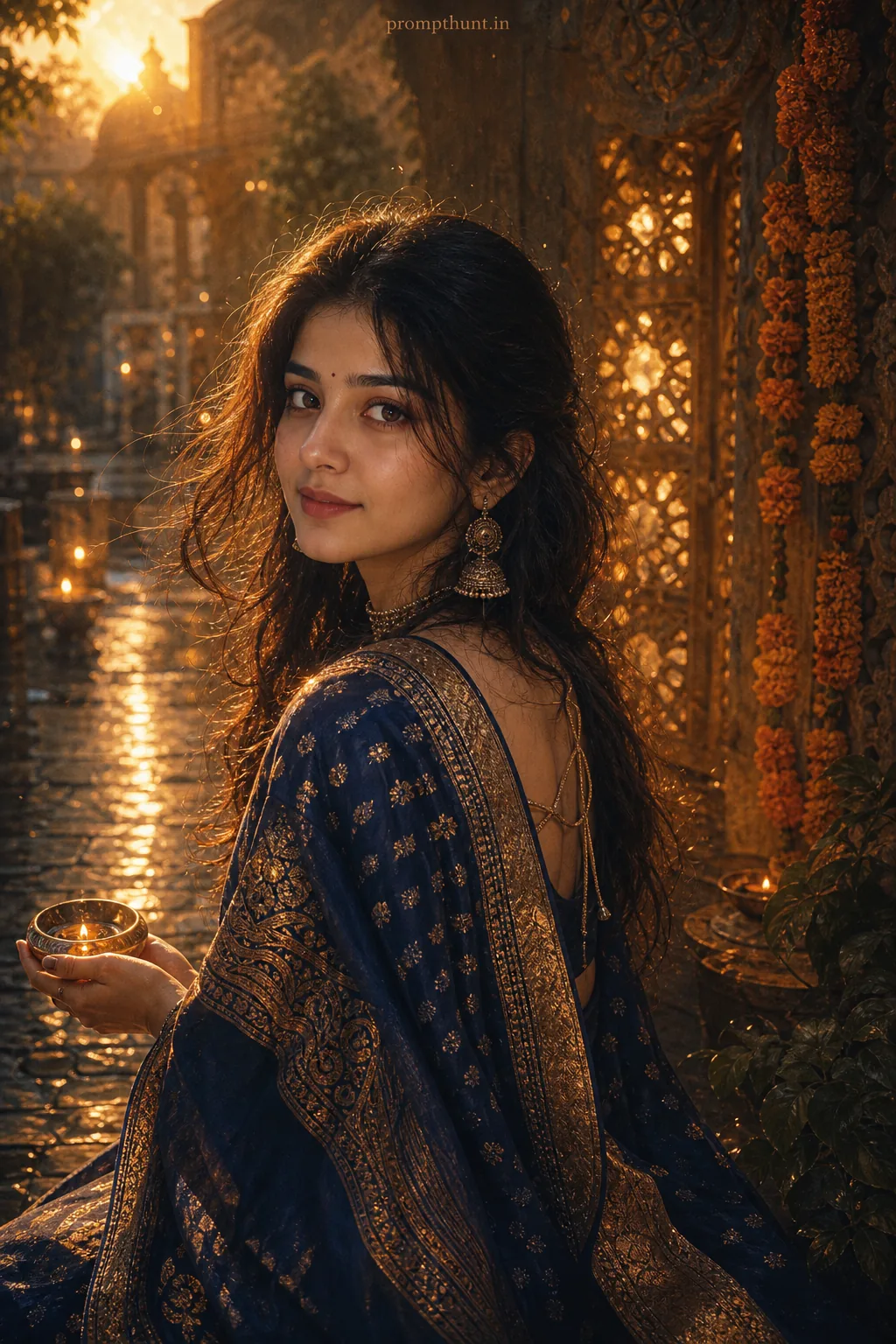 Indian Contemporary Art Portrait AI Photo Editing Prompt