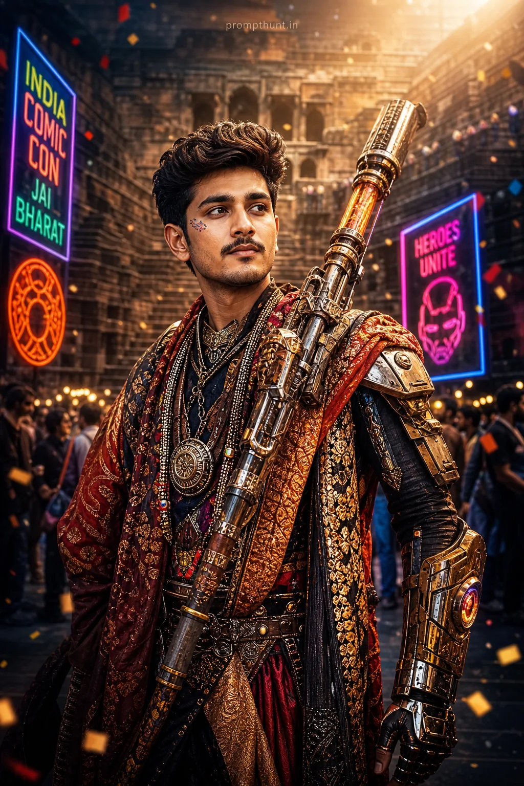 Indian Cosplay & Fandom Street Style AI Photo Editing Prompt
