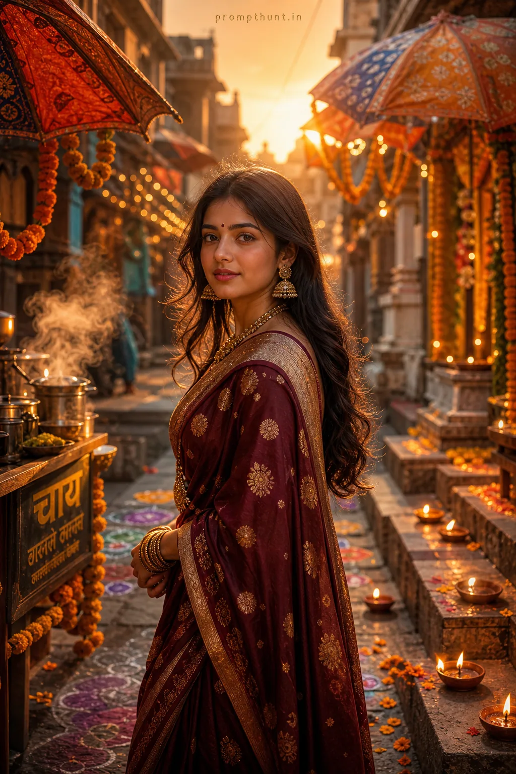 Indian Heritage Street Festival AI Photo Editing Prompt