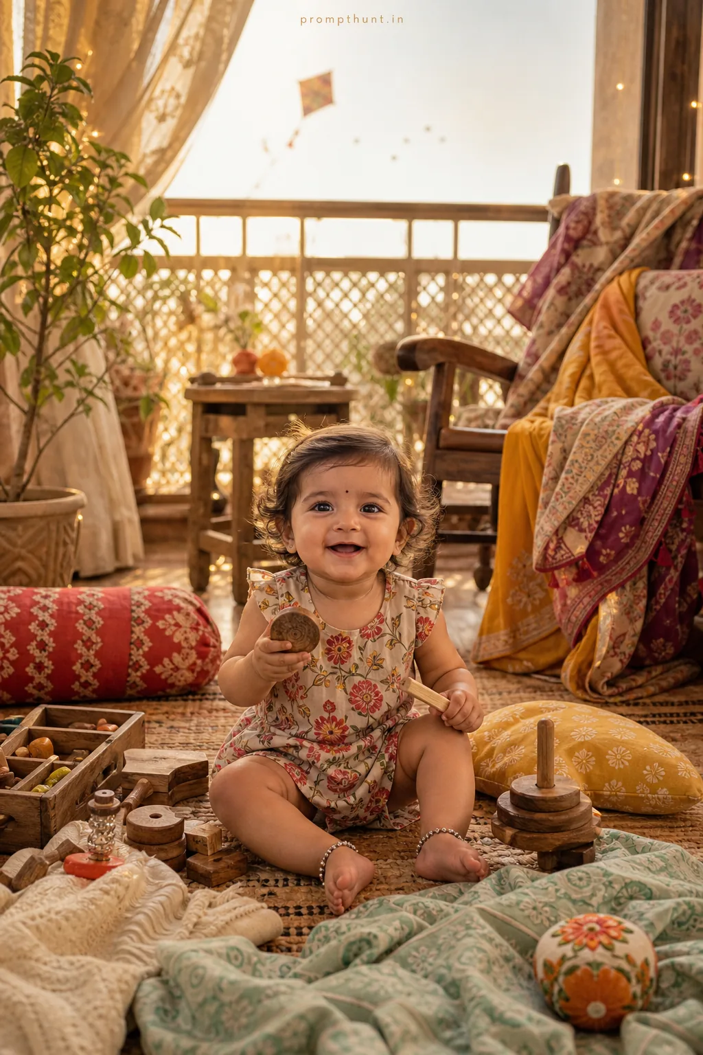Indian Kids and Parenting Lifestyle AI Photo Editing Prompt