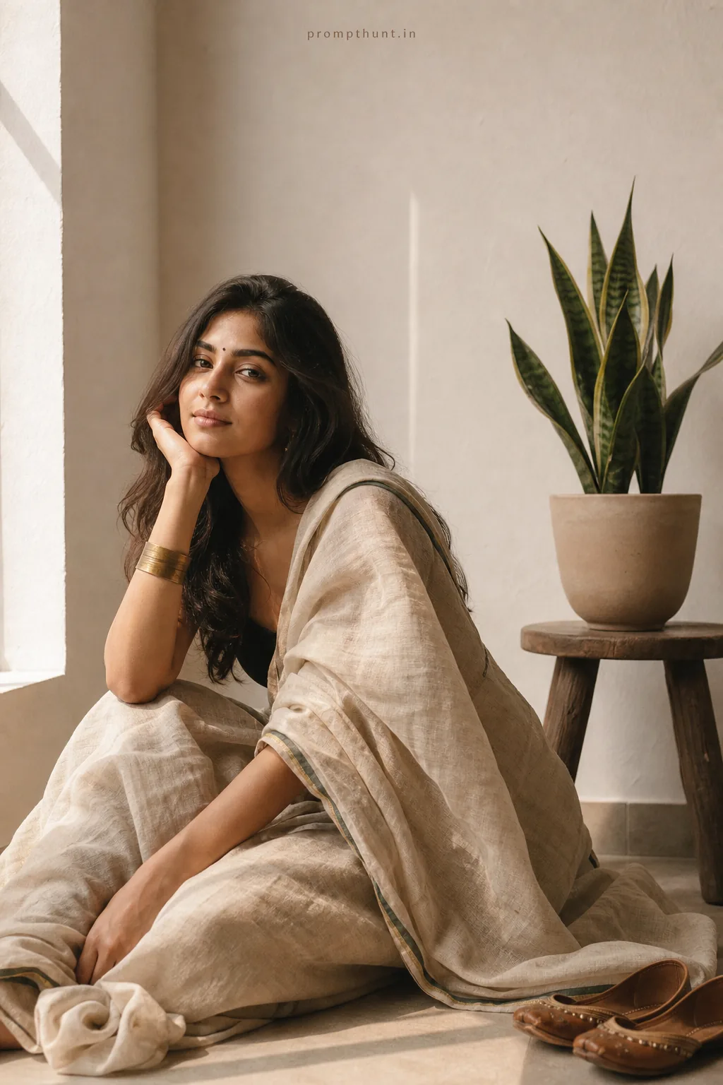 Indian Minimalist Aesthetic Fashion AI Photo Editing Prompt