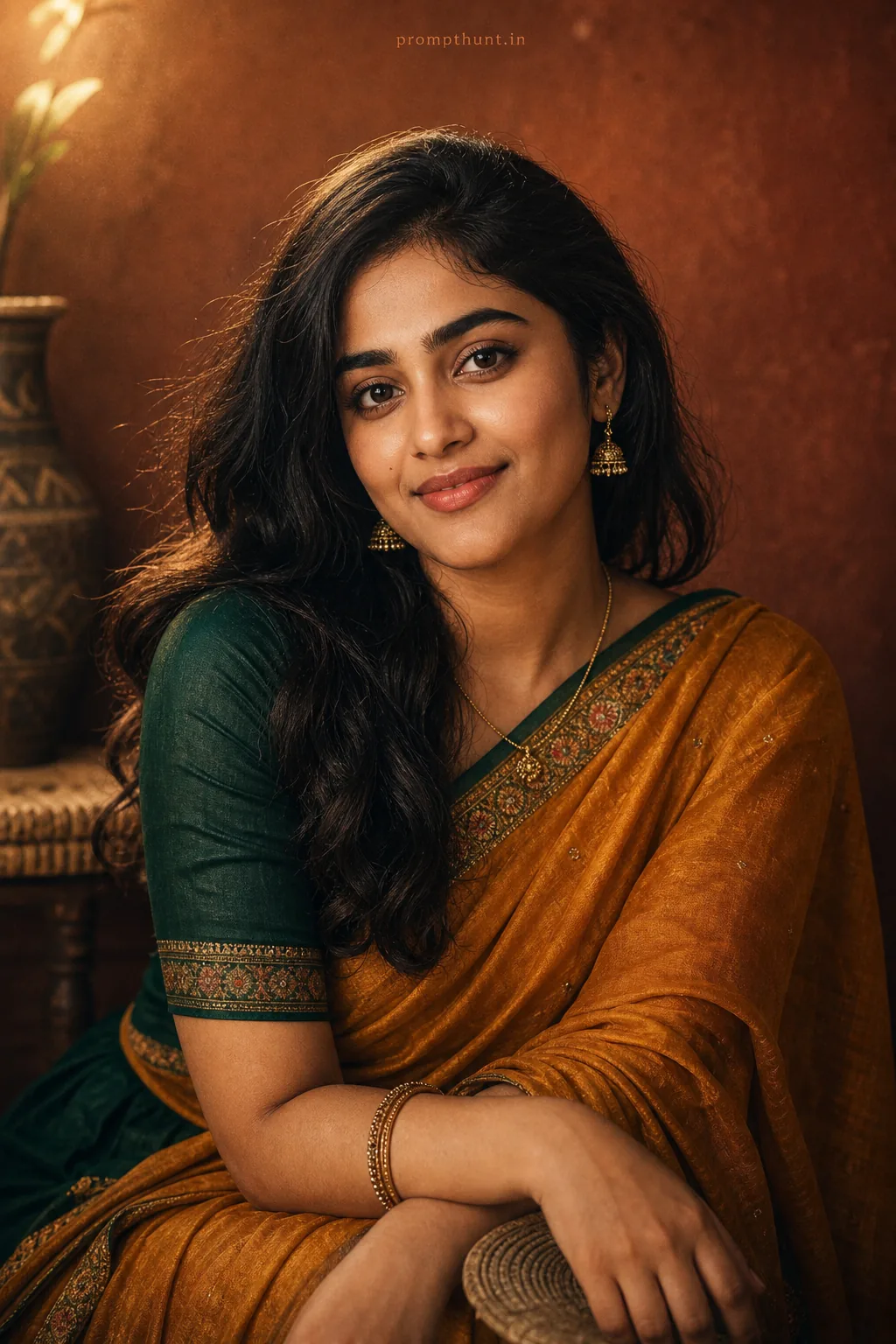 Indian Portrait Studio Vibes AI Photo Editing Prompt