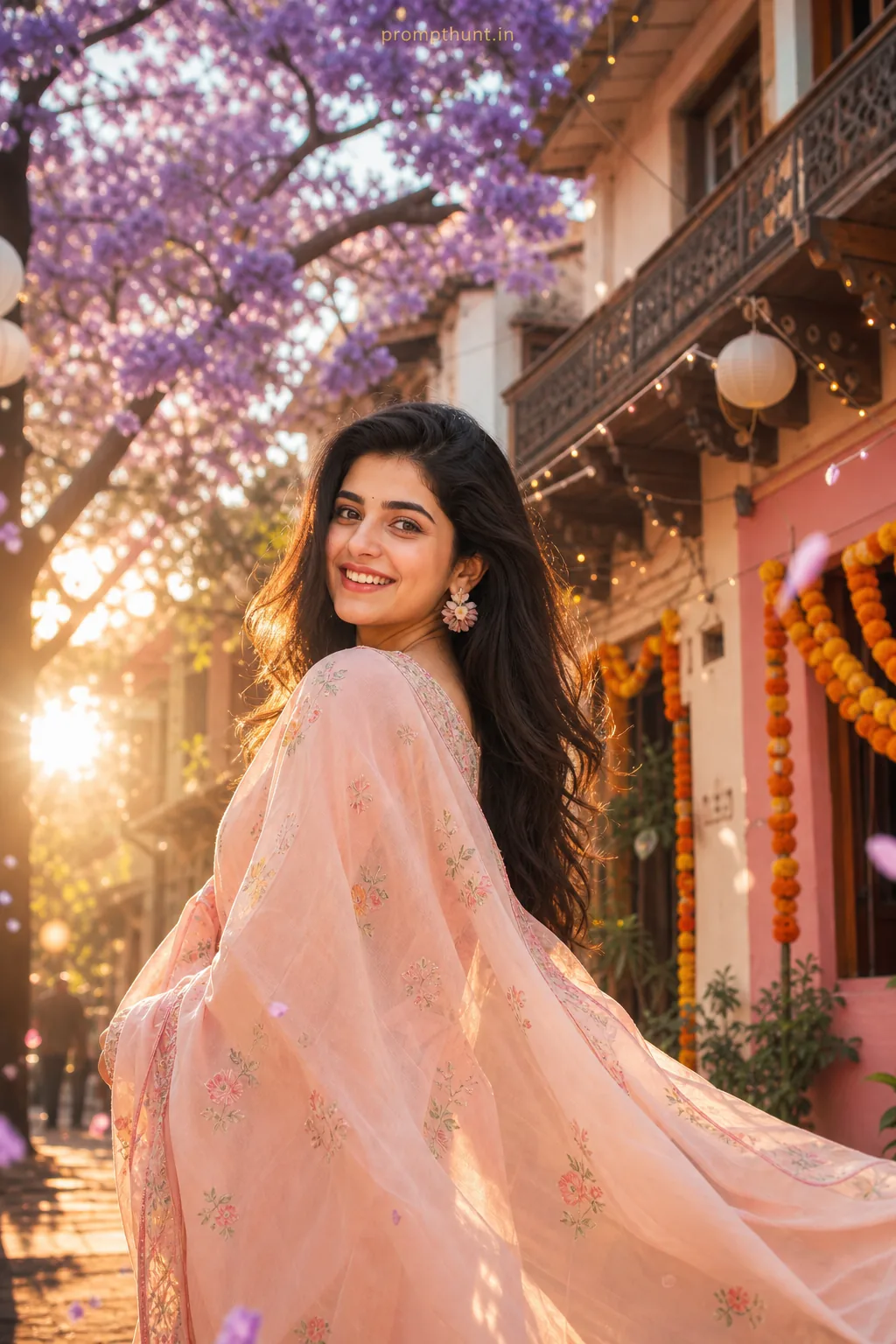 Indian Spring Street Fashion AI Photo Editing Prompt