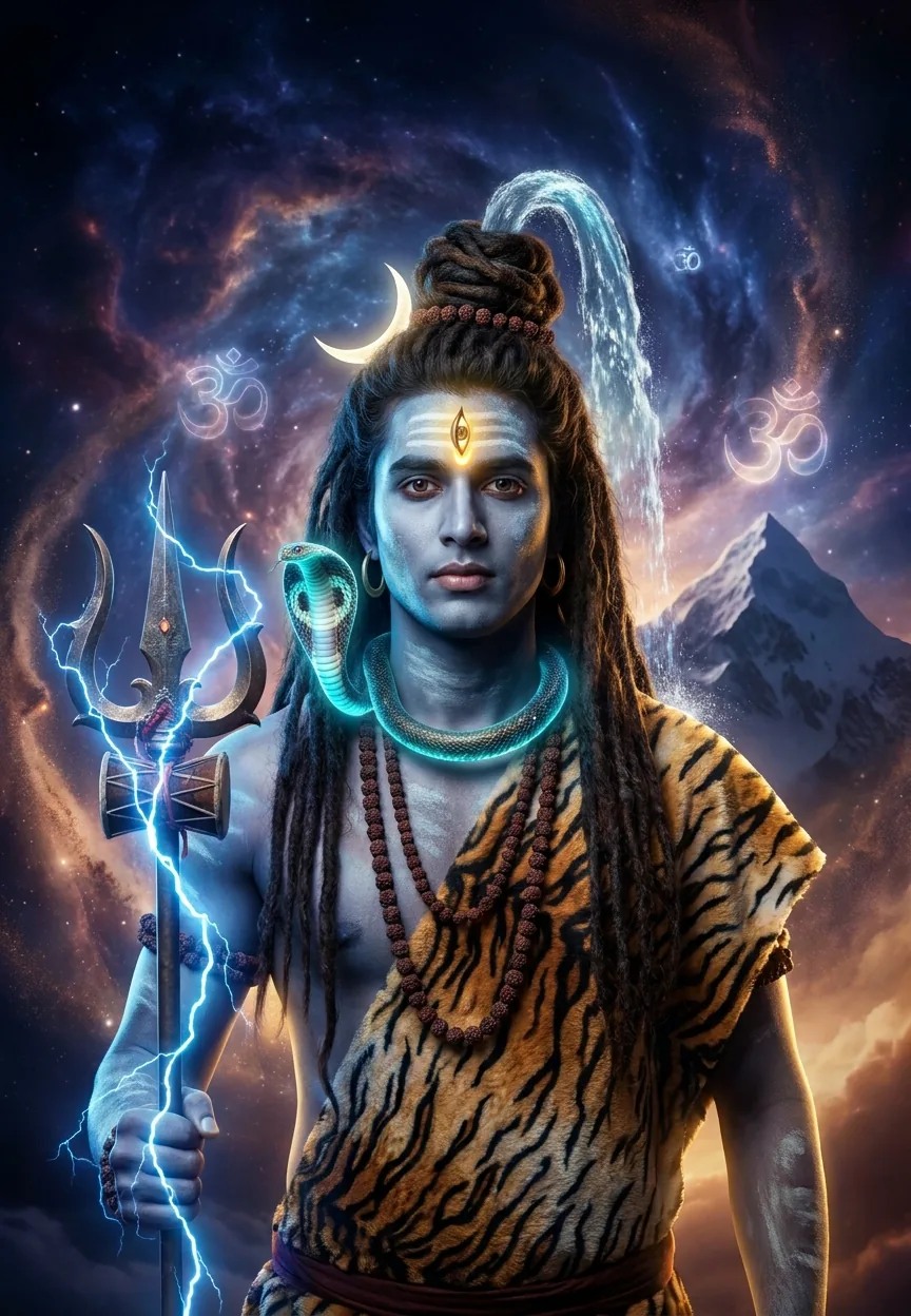 Lord Shiva Cosmic Warrior Transformation Gemini AI Photo Editing Prompt