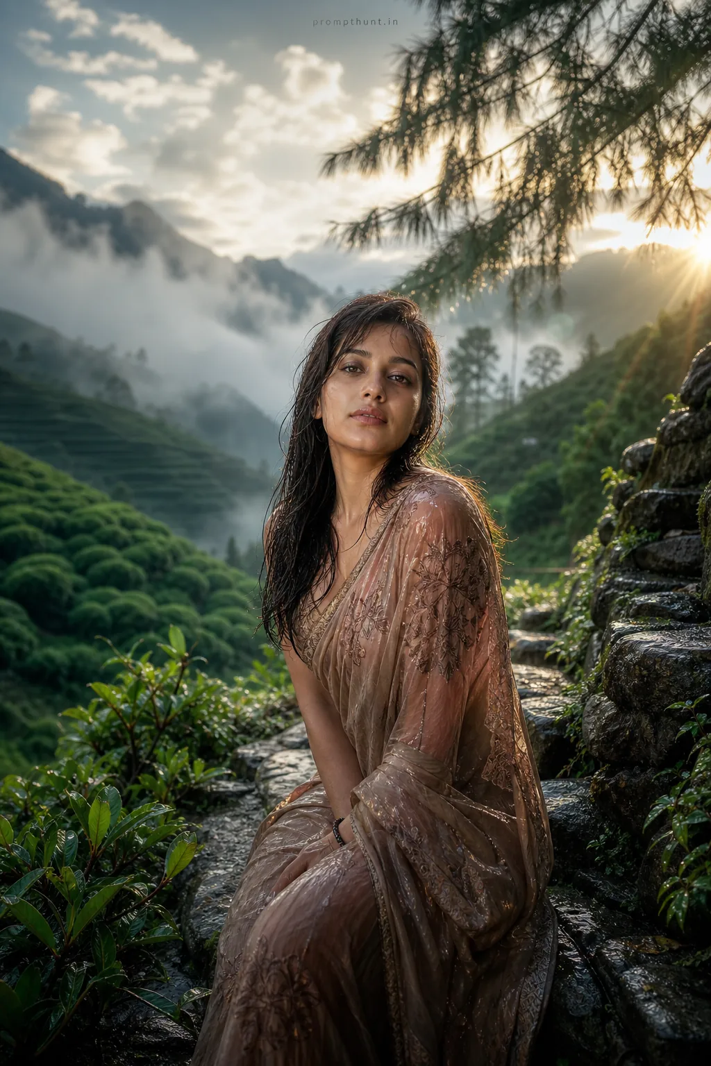 Lush Himalayan Monsoon Nature AI Photo Editing Prompt