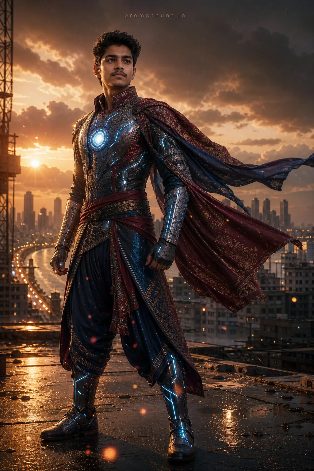 Marvel Cinematic Universe Urban Heroine AI Photo Editing Prompt