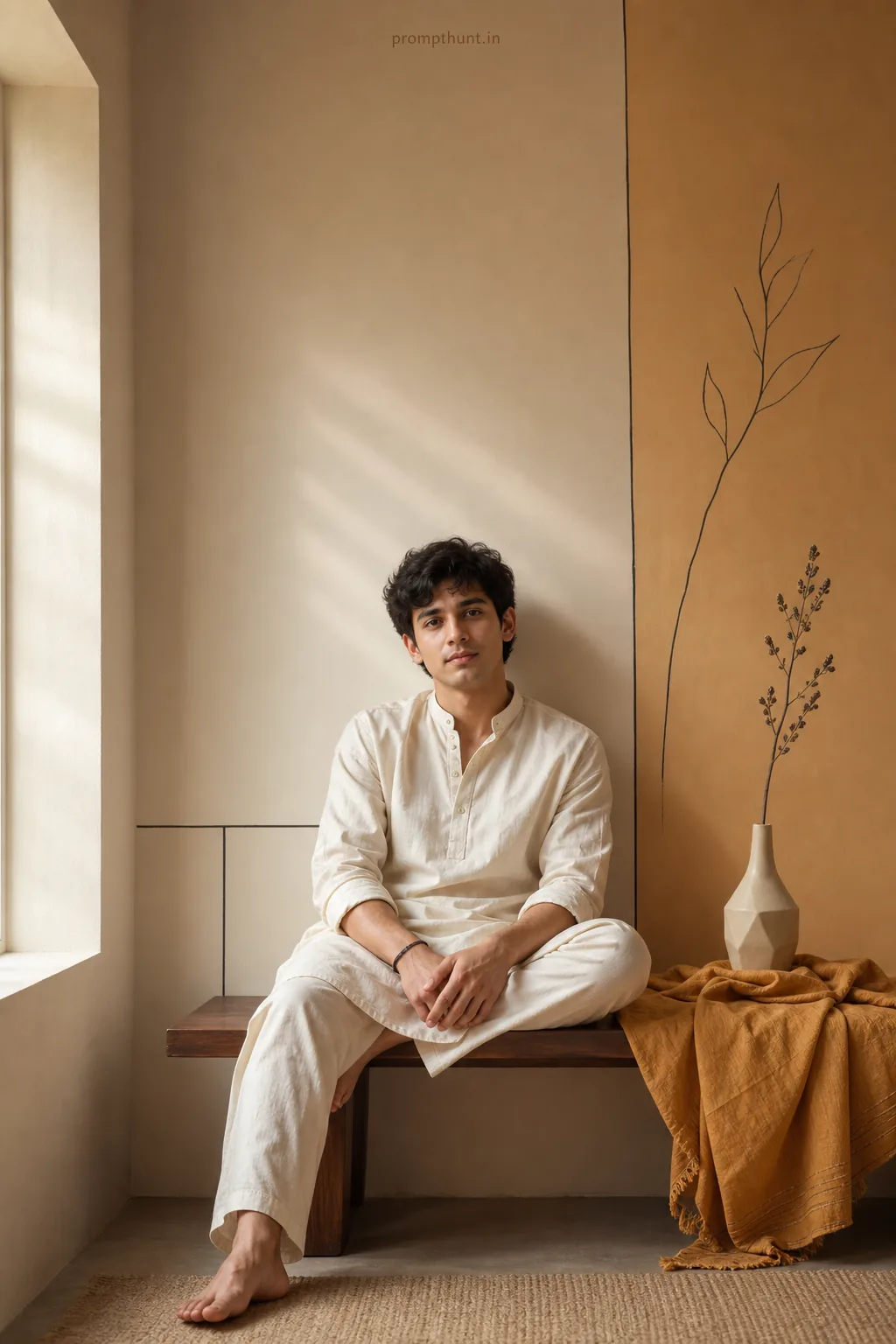 Minimalist Indian Aesthetic Portrait AI Photo Editing Prompt