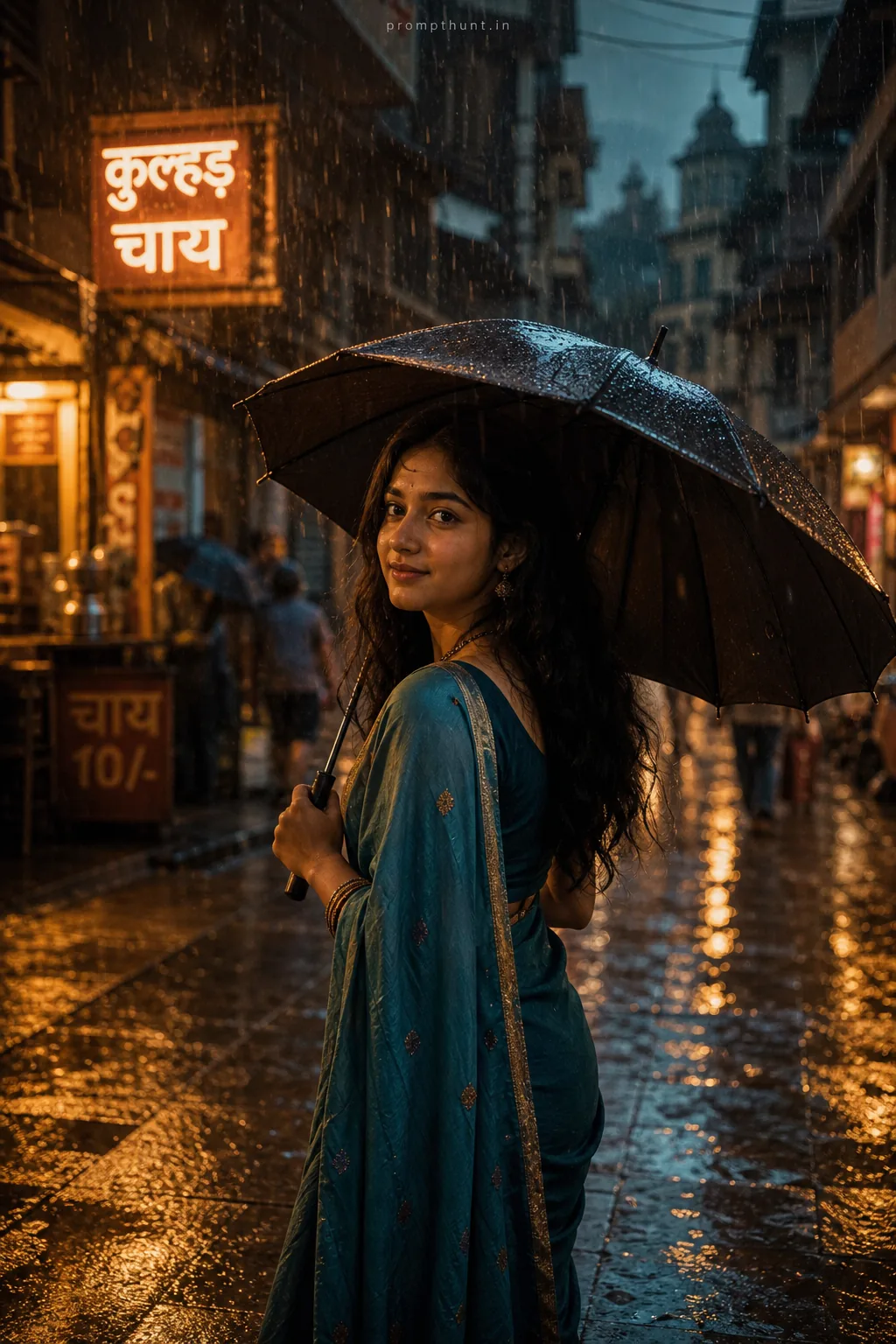 Monsoon Mumbai Street Stories AI Photo Editing Prompt
