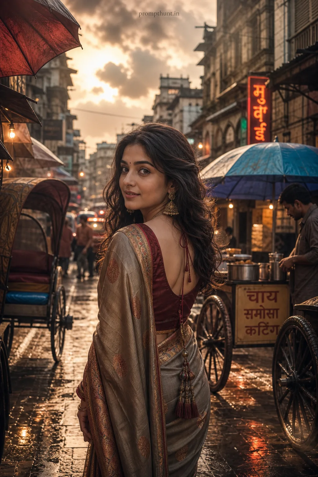 Moody Monsoon Street Style Aesthetic AI Photo Editing Prompt