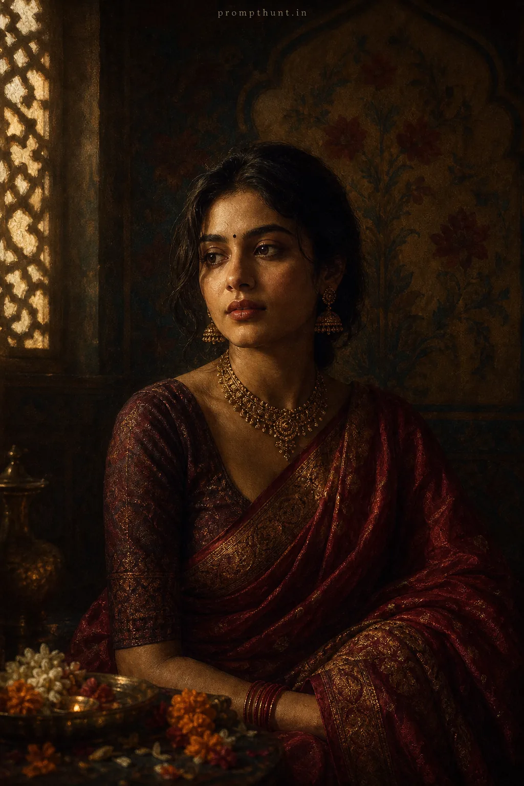 Mughal-Inspired Fine Art Portrait AI Photo Editing Prompt