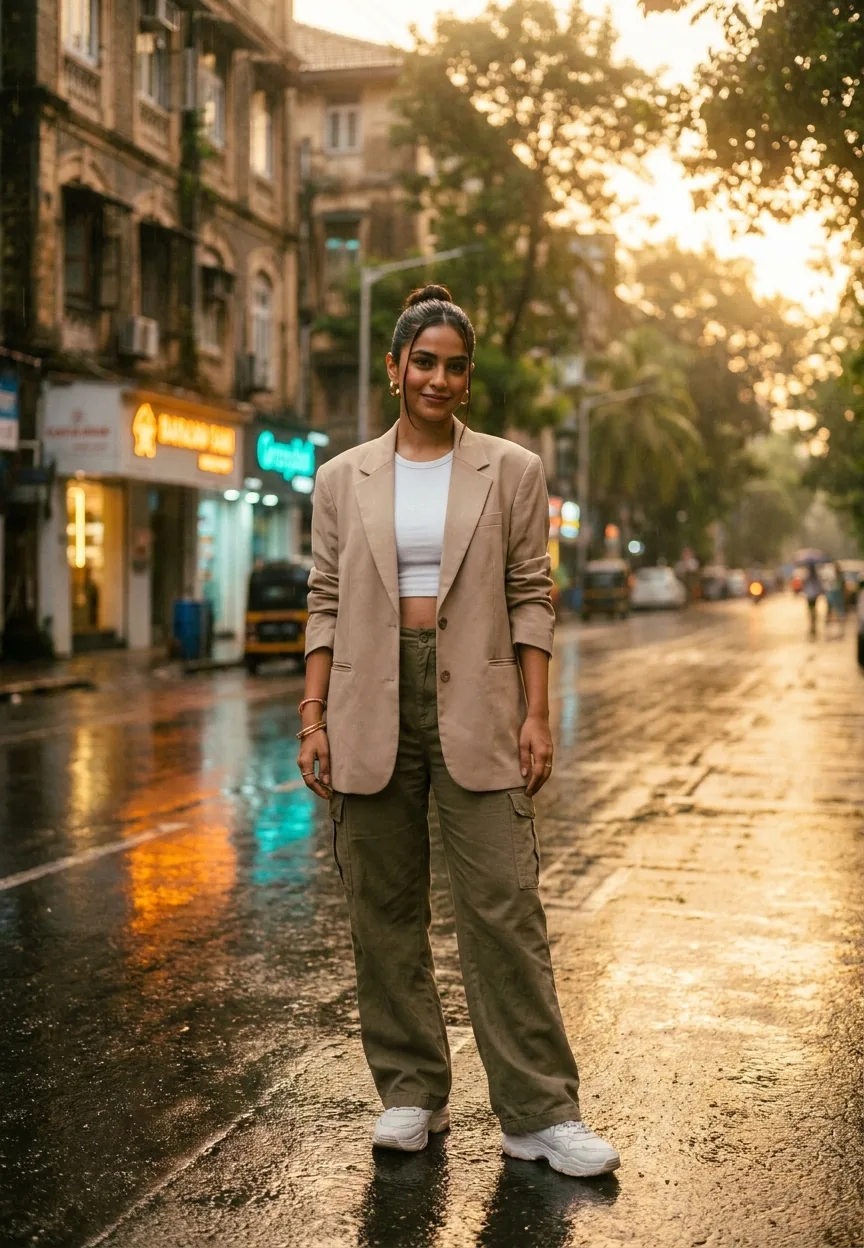 Mumbai Street Style Urban Chic Gemini AI Photo Editing Prompt