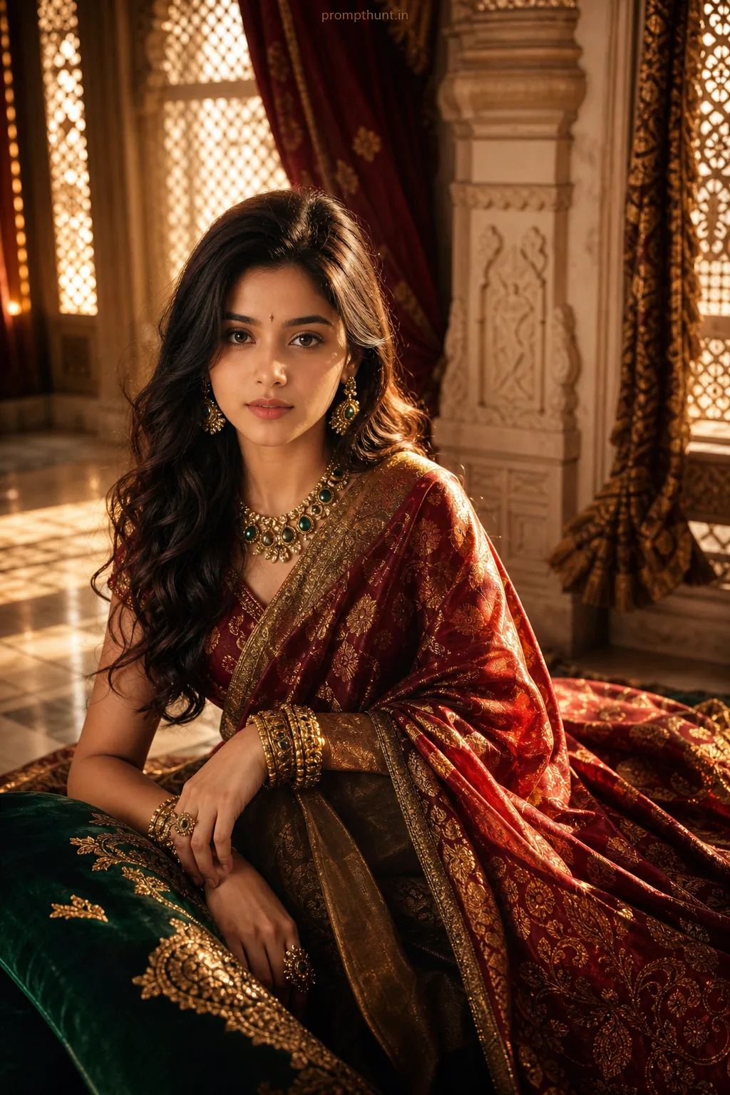 Opulent Indian Heritage Glamour AI Photo Editing Prompt