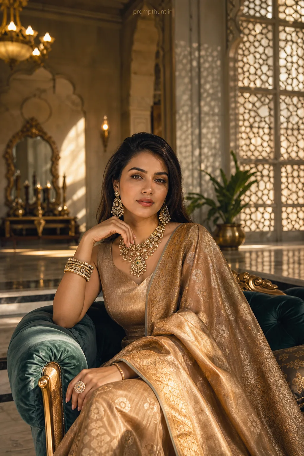 Opulent Indian Luxury Brand Editorial AI Photo Editing Prompt