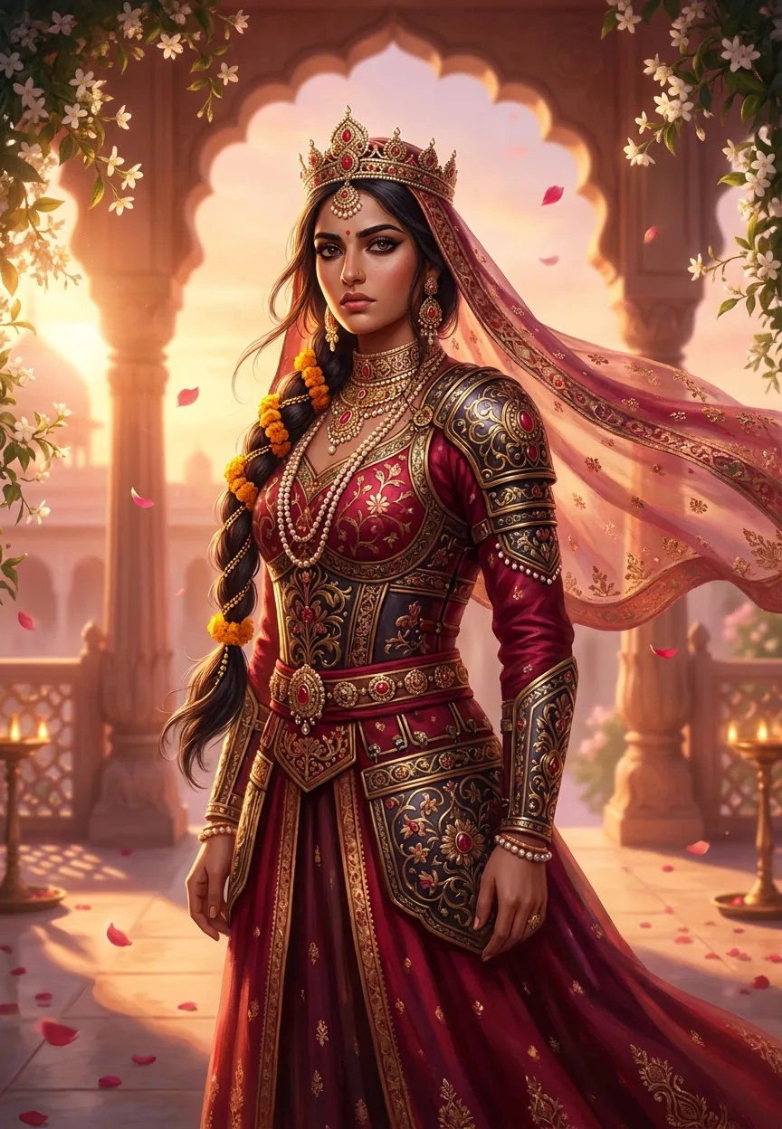 Royal Mughal Warrior Queen Gemini AI Photo Editing Prompt