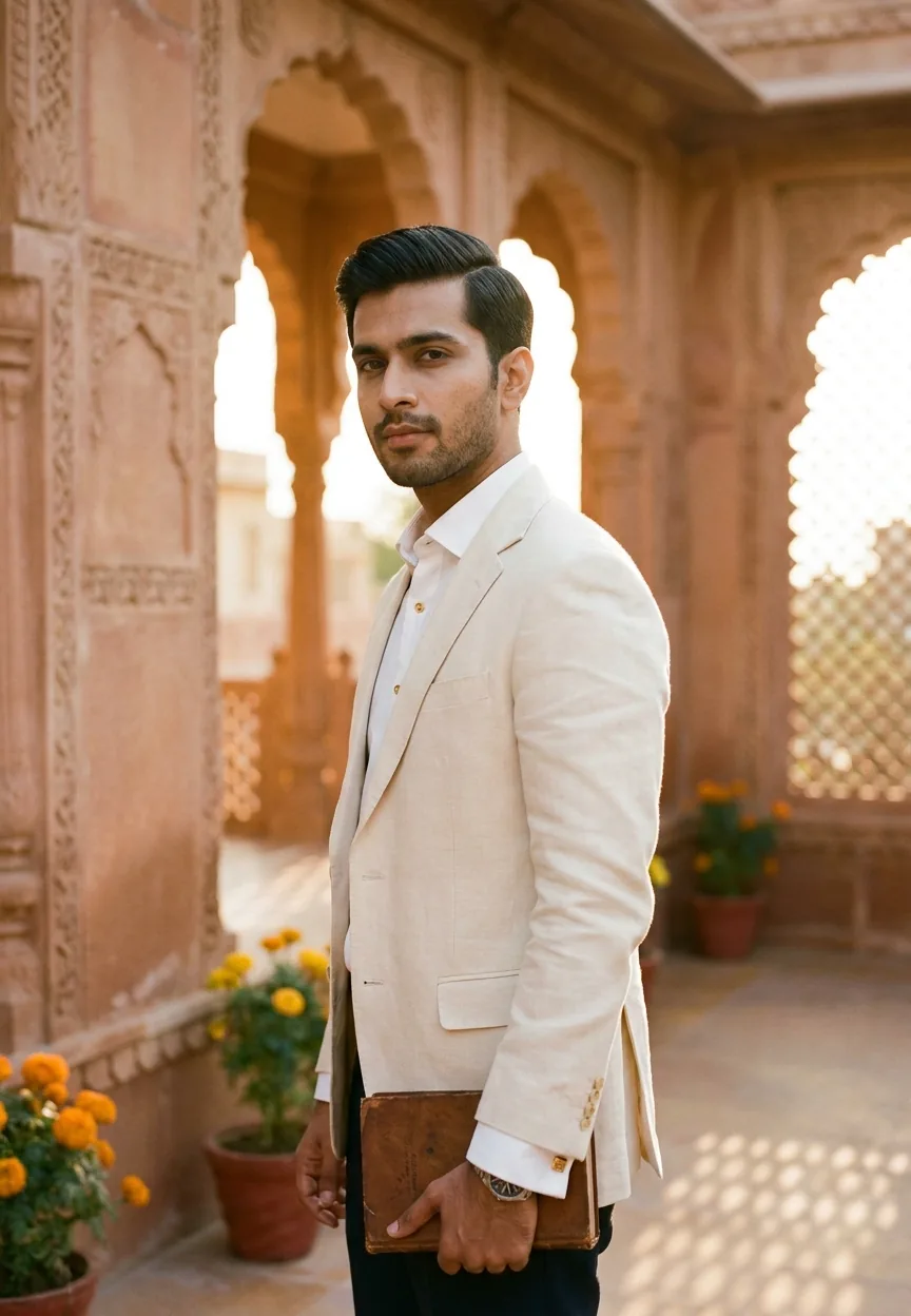 Royal Old Money Aesthetic Indian Portrait Gemini AI Photo Prompt