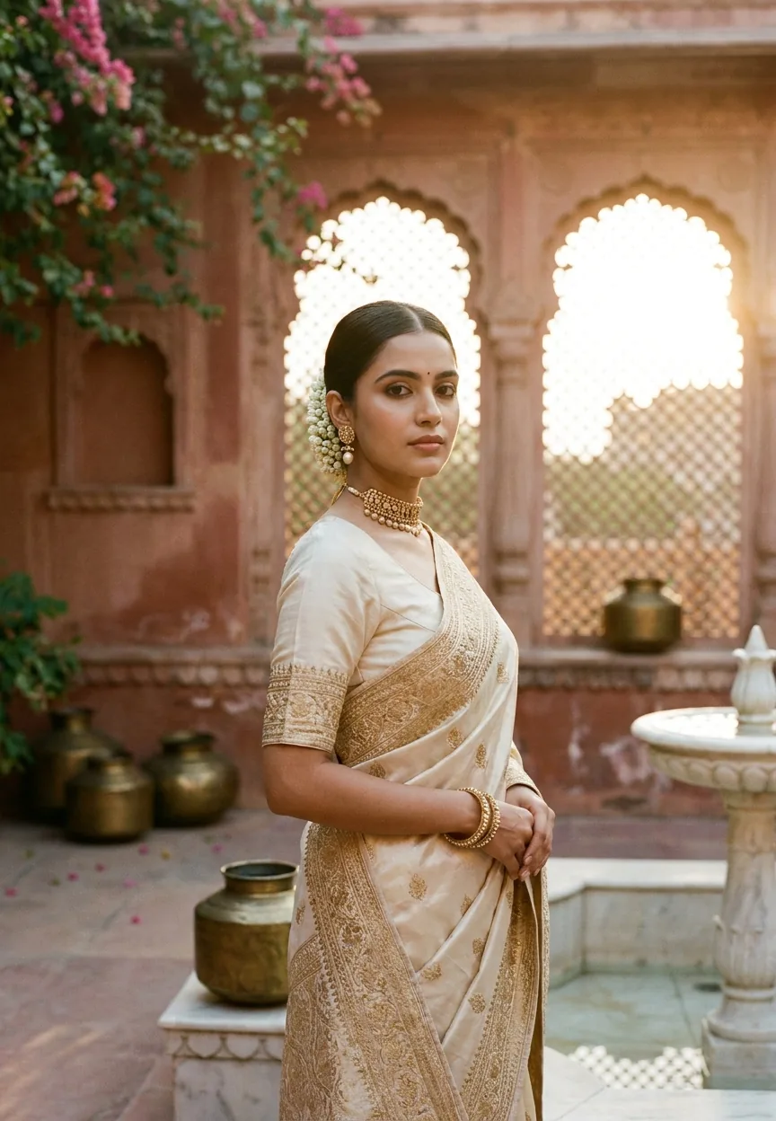 Royal Old Money Aesthetic Indian Portrait Gemini AI Photo Prompt