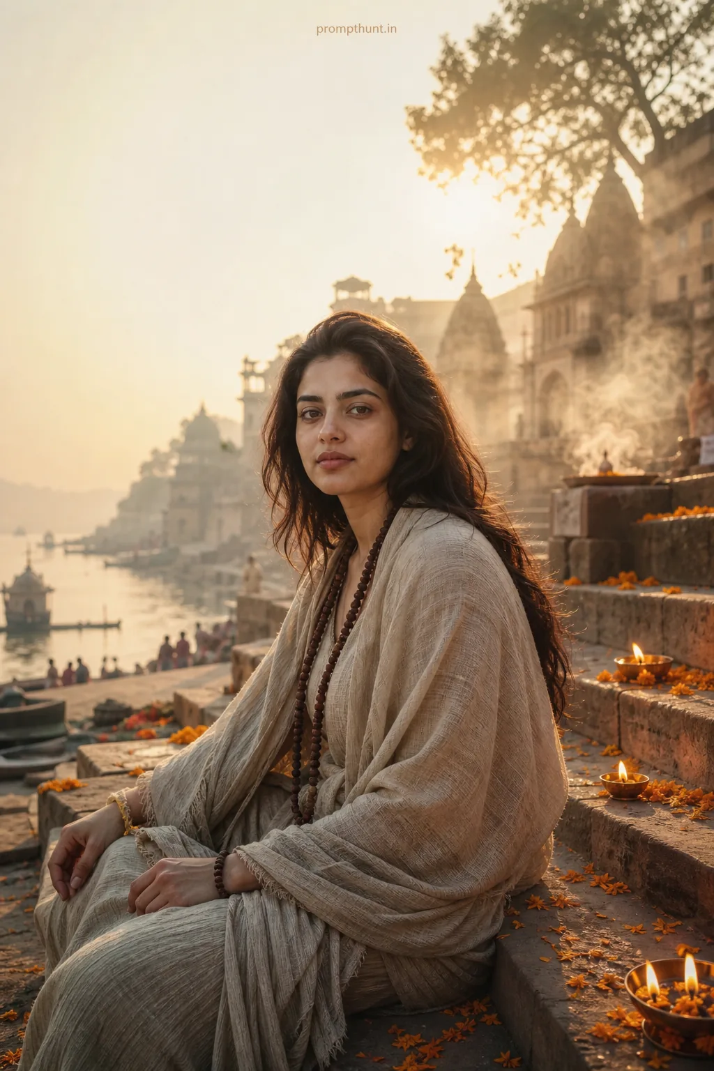 Serene Indian Meditation and Mindfulness AI Photo Editing Prompt