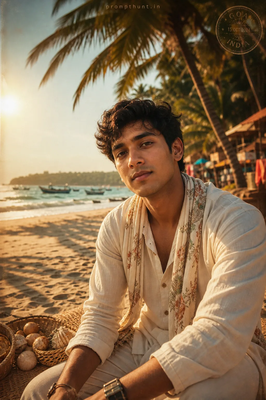 Sunlit Goan Beaches Travel & Vacation AI Photo Editing Prompt