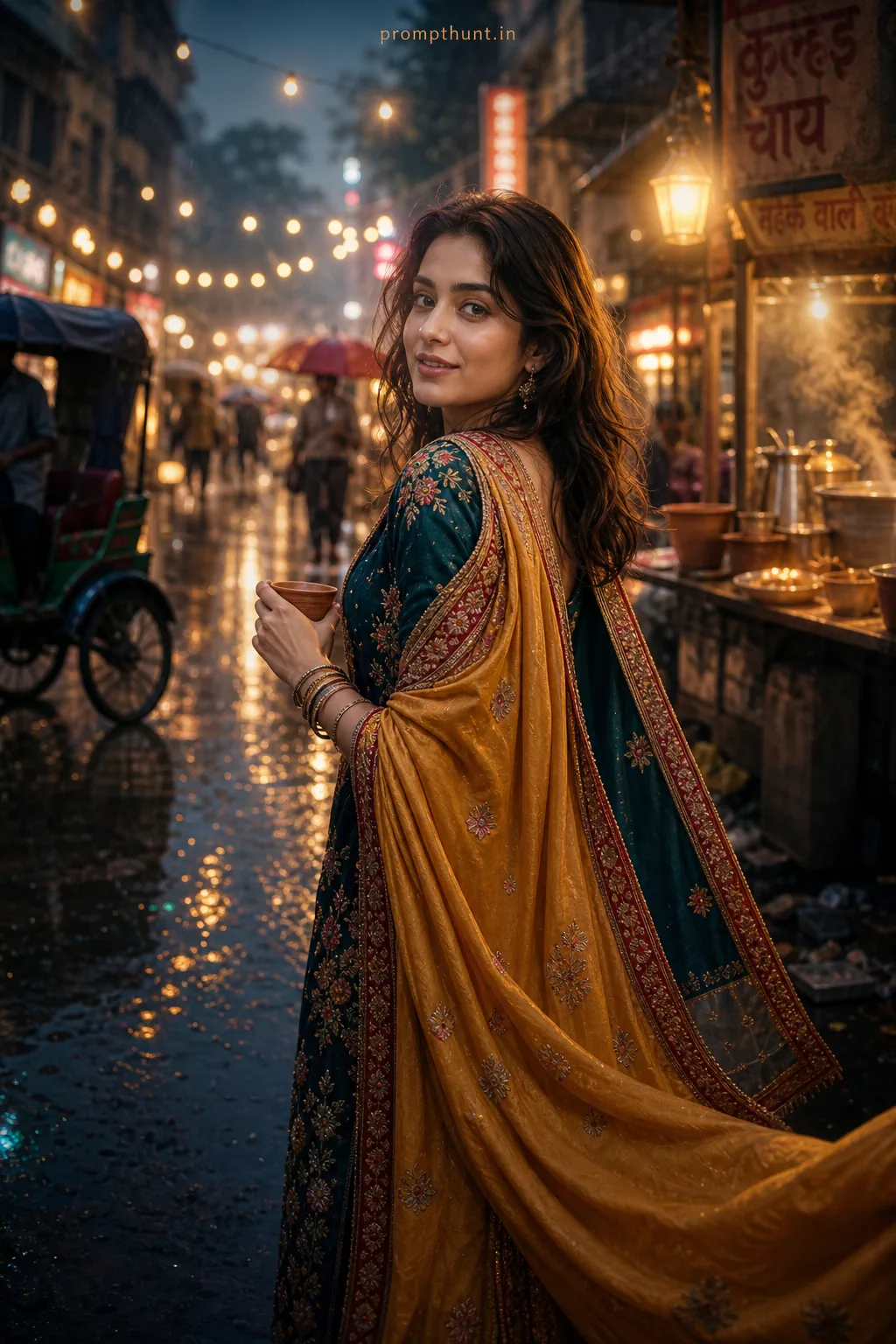 Sunlit Monsoon Street Style AI Photo Editing Prompt