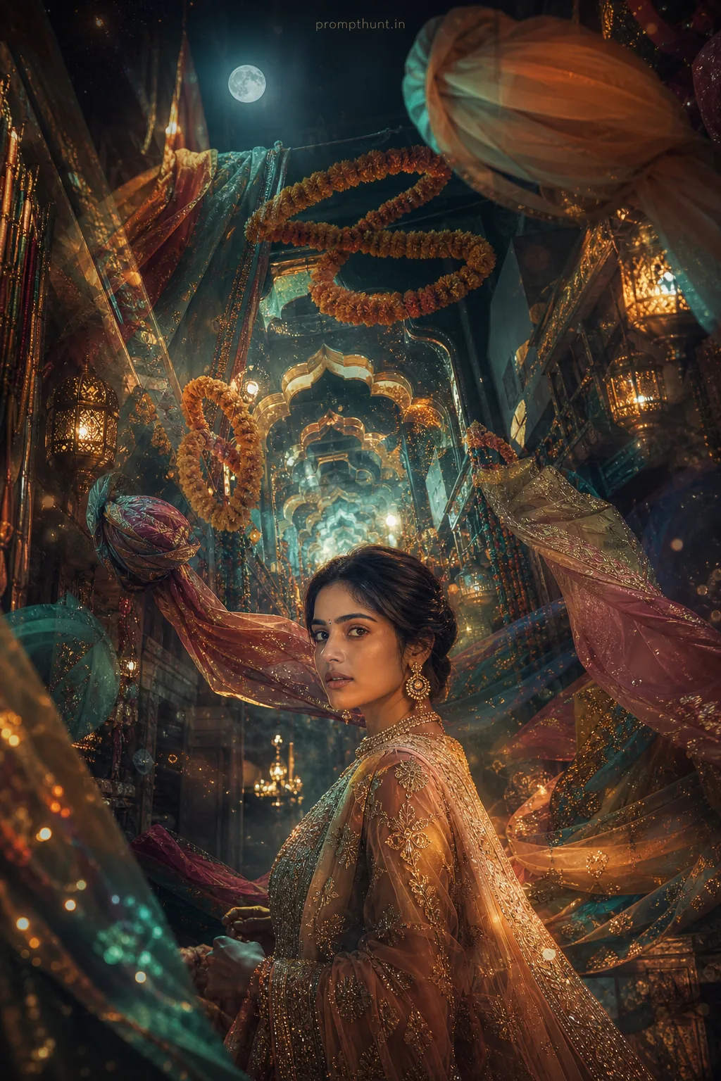 Surreal Indian Illusion Streetwear AI Photo Editing Prompt