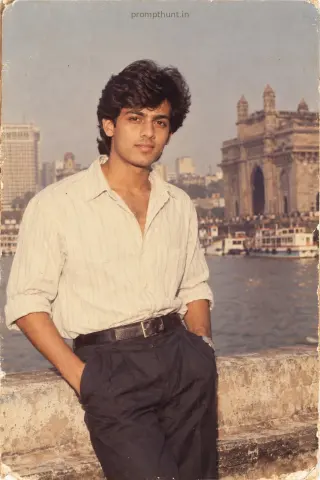 1980s Retro AI Photo Prompt for Boys – Waterfront Look