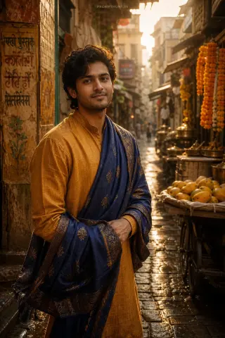 Cinematic Indian Street Style Realistic AI Photo Editing Prompt