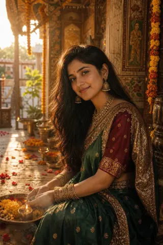 Classic Indian Heritage Portrait AI Photo Editing Prompt
